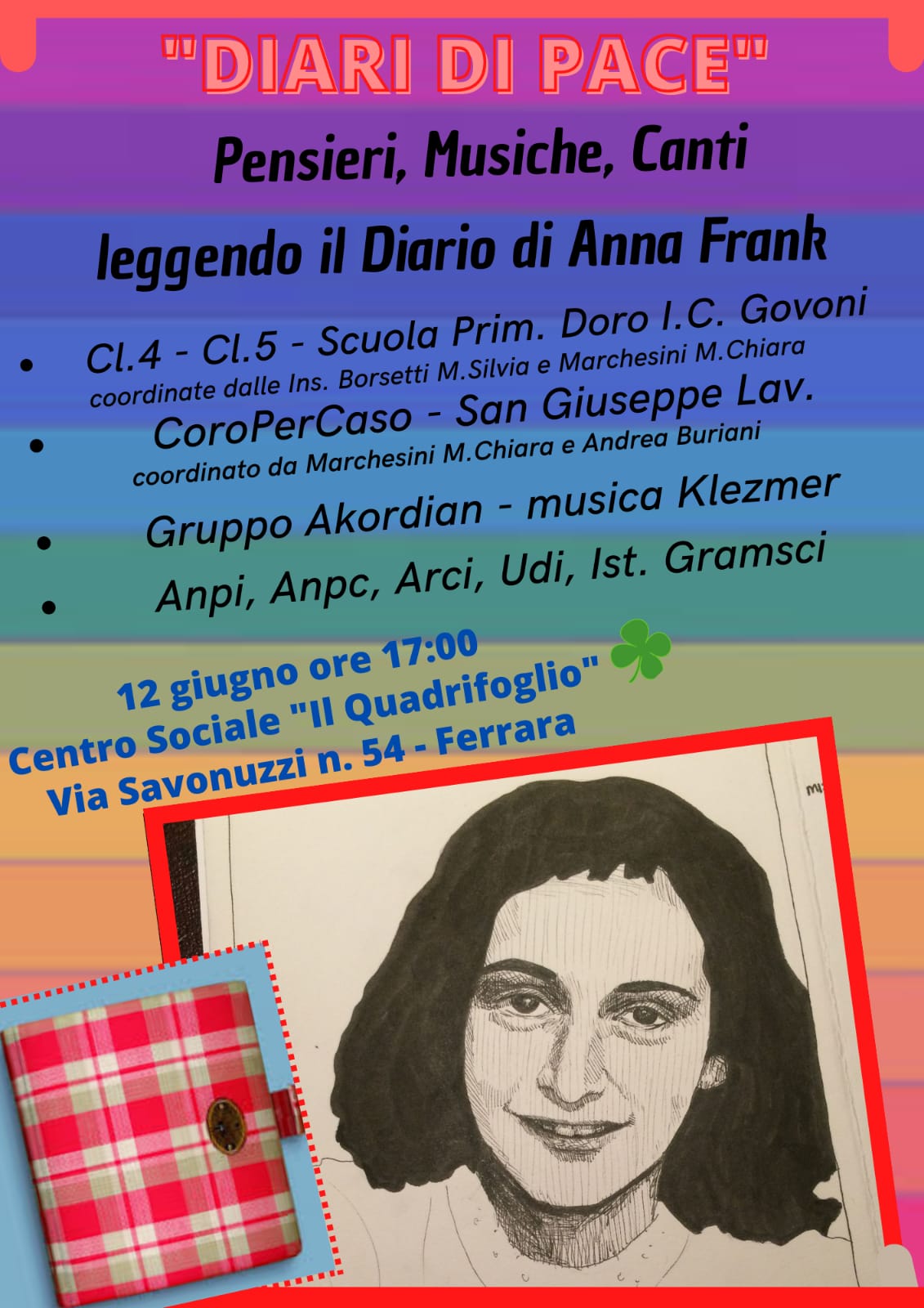 IC GOVONI » Diari di Pace – in ricordo di Anna Frank